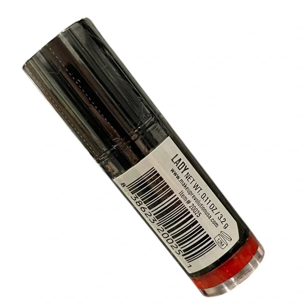 New Makeup Revolution London‎ Lipstick LADY 0.11oz/3.2g Red Dark Classic